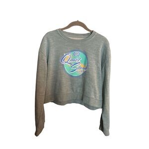 Quiet storm surf shop, women’s long sleeve, green sweatshirt, size large